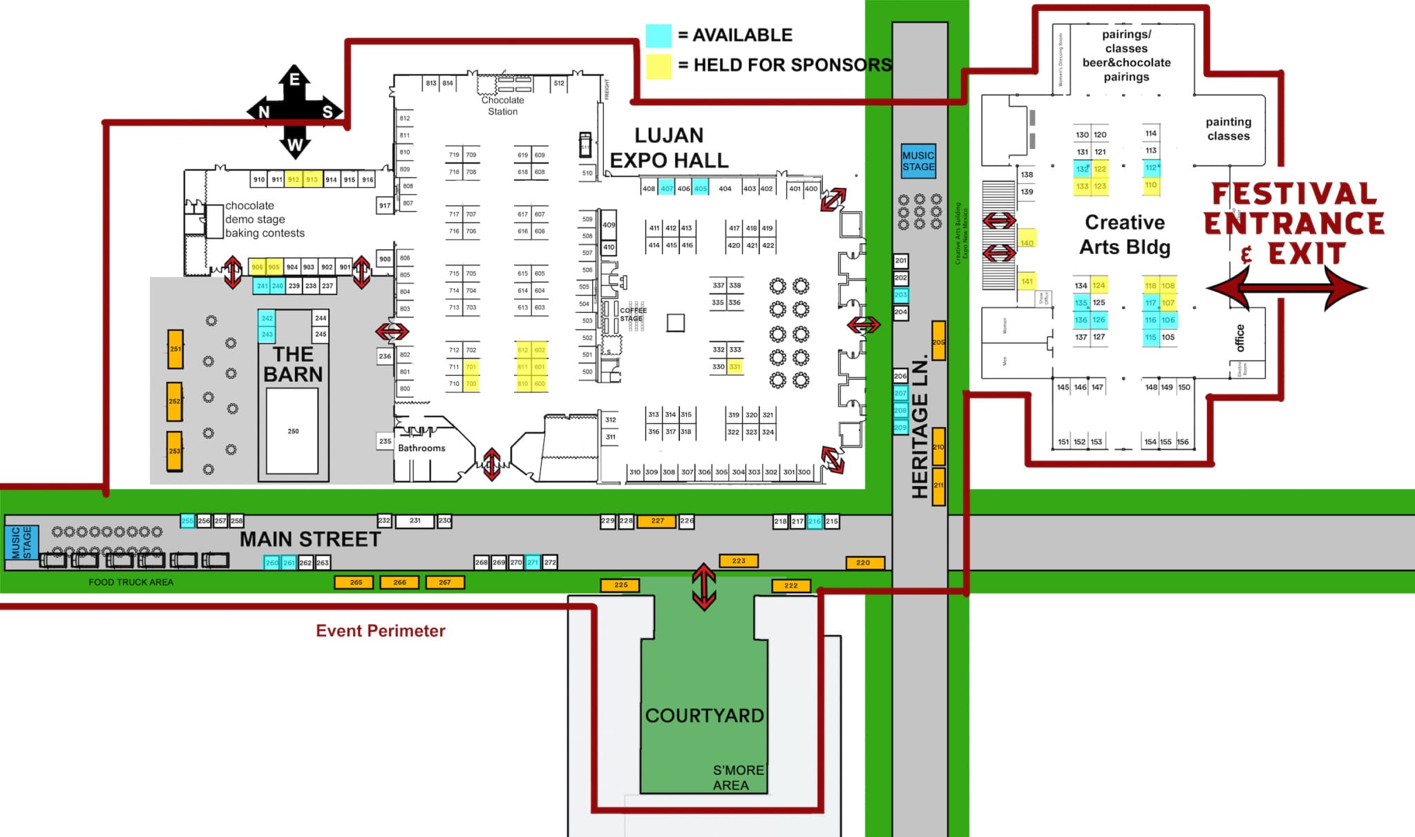 2024 FESTIVAL MAP – Southwest Chocolate and Coffee Fest